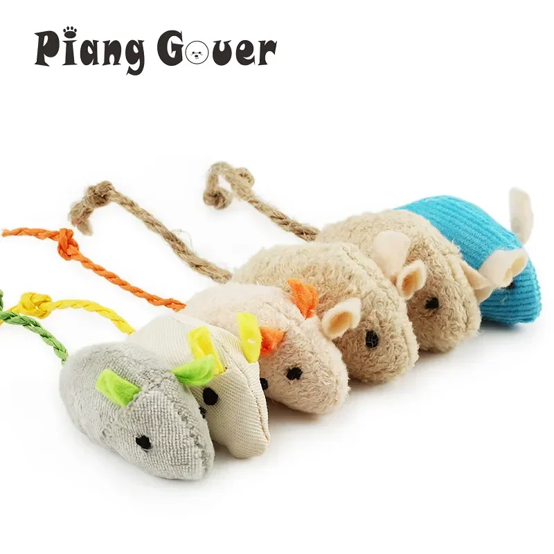 

6pcs Mix Pet Toy Catnip Mice Cats Toys Fun Plush Mouse Cat Toy For Kitten