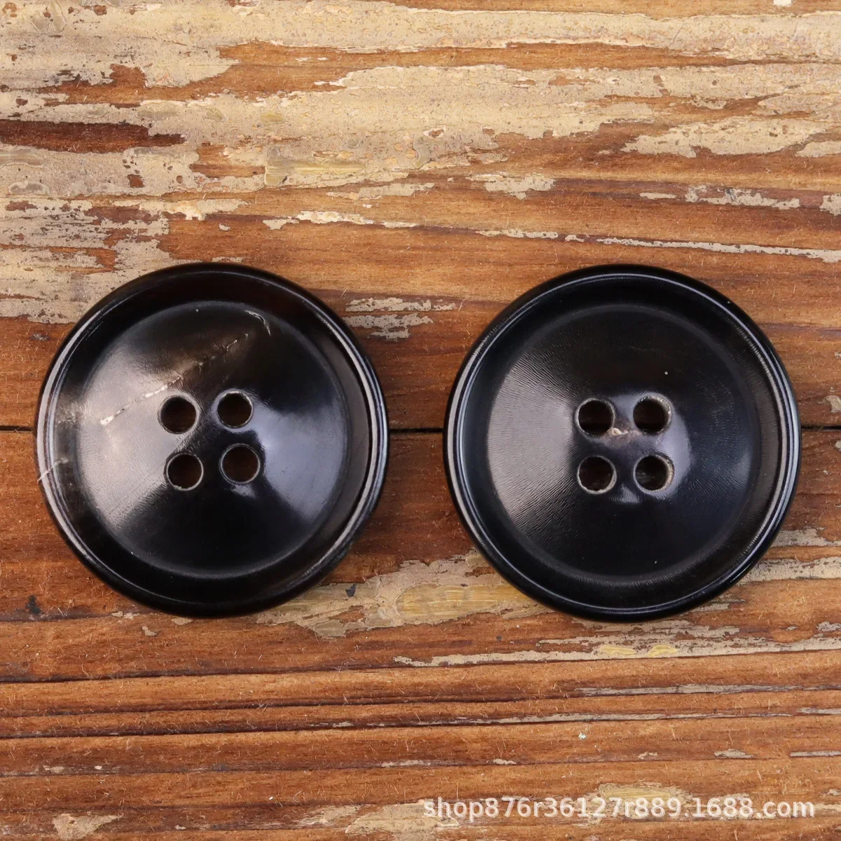 High-End Natural Cow Horn Button Black Deep Coffee Color Autumn/Winter Coat True Cow Horn Button Garment Accessories