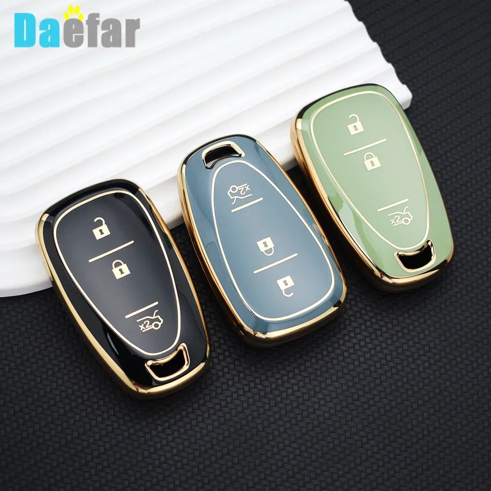 

For CHEVROLET Cruze Spark Camaro Volt Bolt Trax Malibu Captiva Equinox Trax Tracker AVEO Lova TPU Car Key Case Key Cover