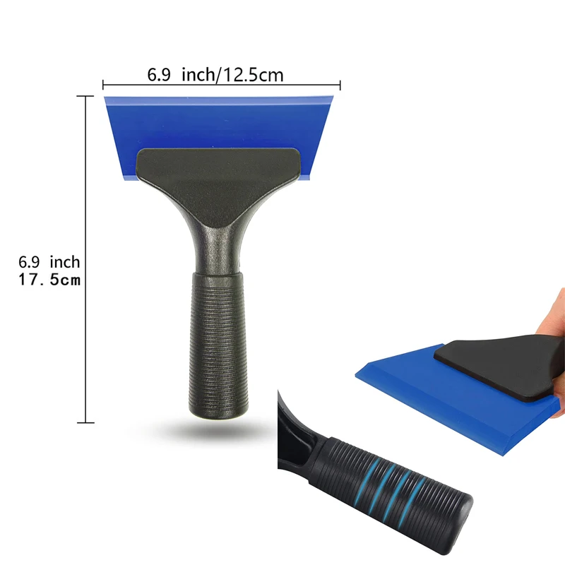 Window Tinting Tool Quarter Window Small Rubber Squeegee Kit for Car Front Windows Rear Glass Cleaning Film Installation Scraper 5