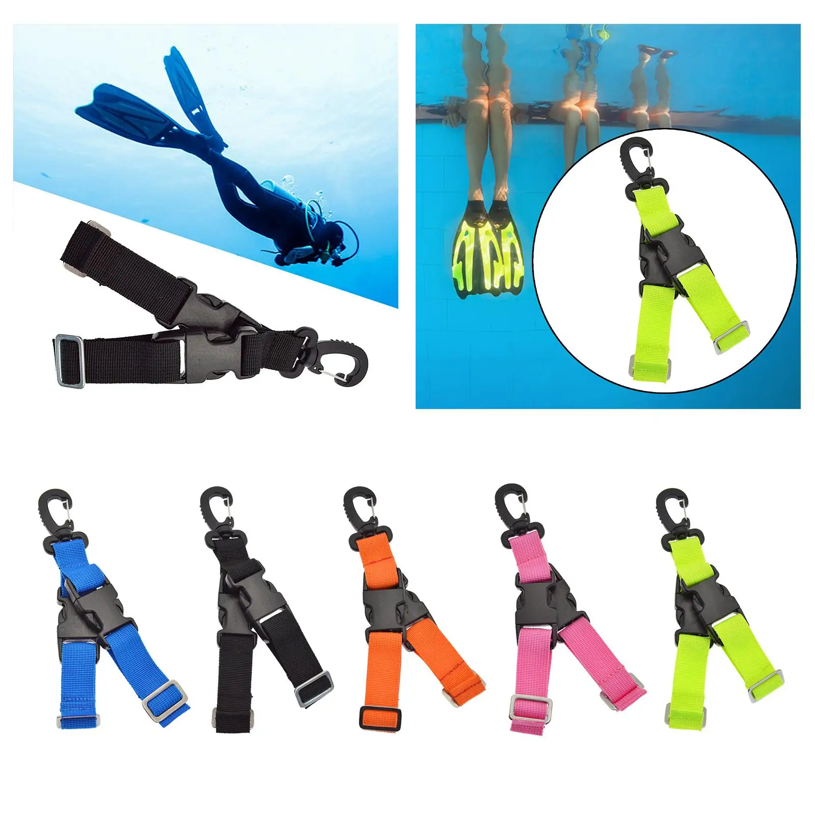 Diving Fin Keeper Strap Quick Release Buckles Swim Flippers Buckles Accessories