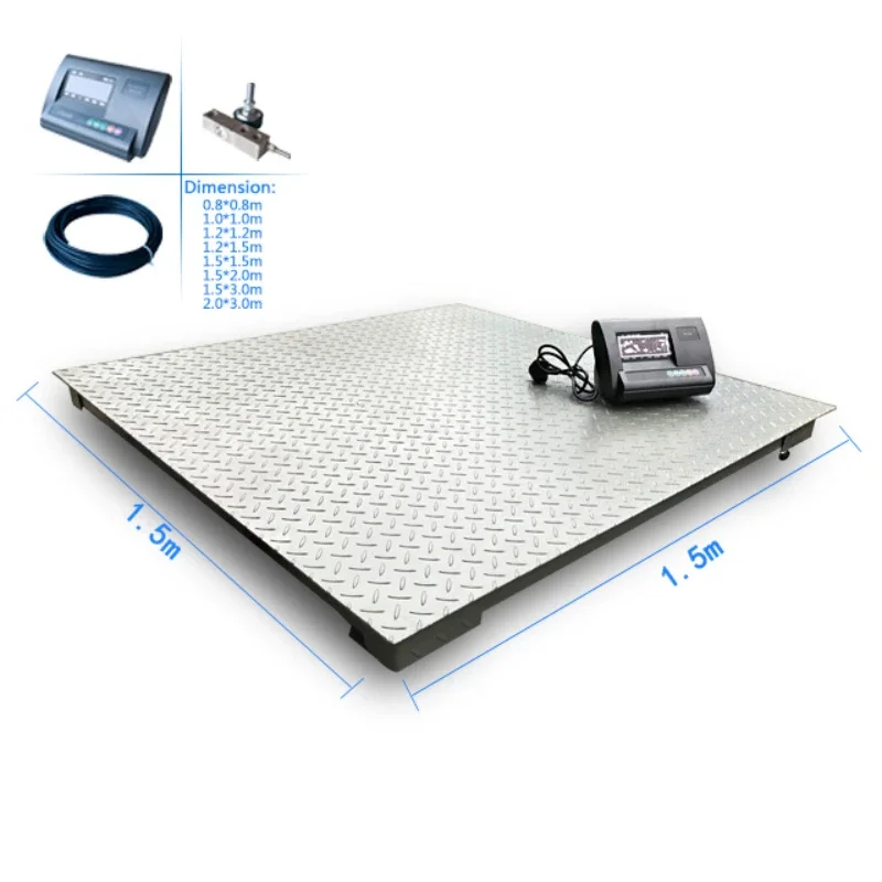 

0.8*0.8m 1 ton industrial digital platform floor weighing scale