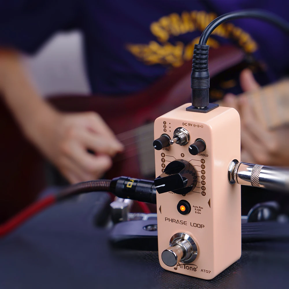 AITONE Series AT-07 Looper Pedal Auto Recording Mode 3 Saving Banks with 16 Slot