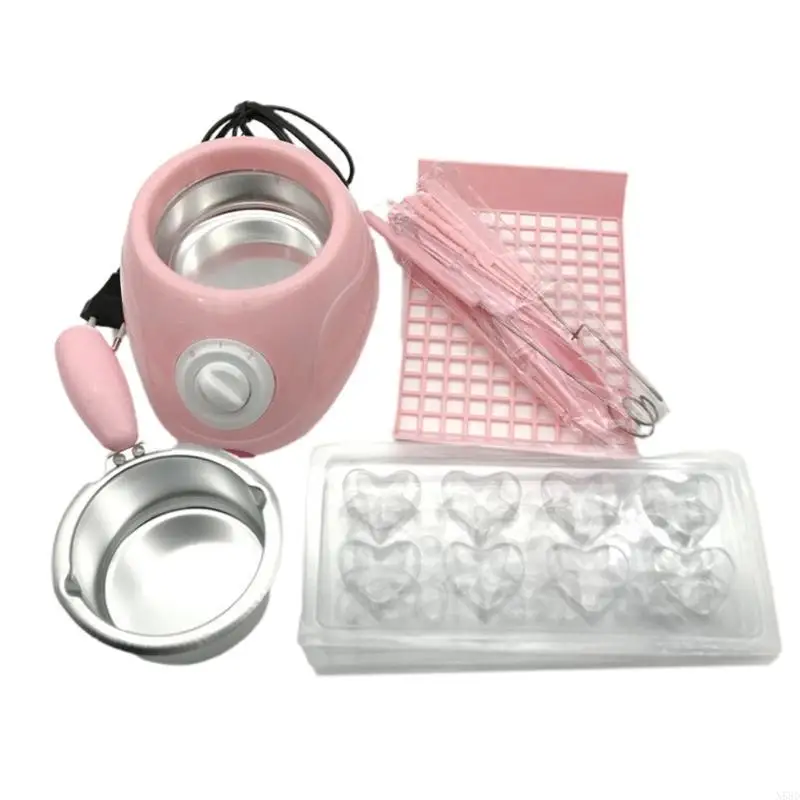 Electric Chocolate Melter Stainless Steel Plastic Hot Chocolate Melting Pot Electric Fondue Melter Machine Durable N58D