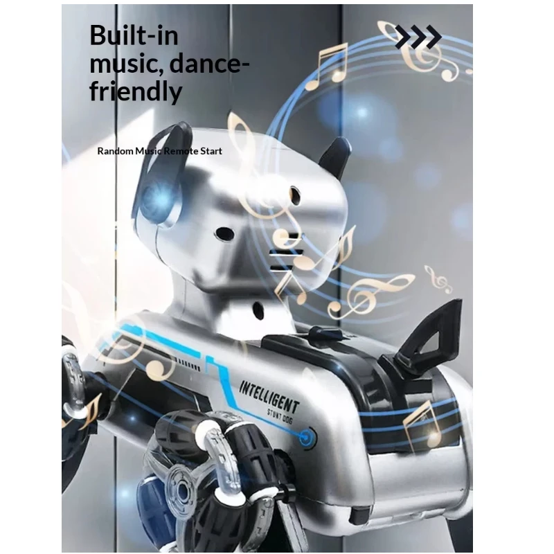 제스처 감지 전동 RC 로봇 강아지 장난감 8륜 지능형 애완견 자동차 어린이 남자아이 생일 크리스마스 선물