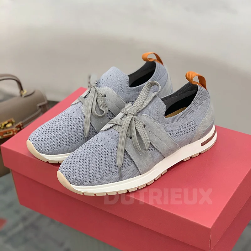 

Summer 2024 New Style Man Leisure Shoes Round Toe Knit Upper Cross Strap Design Couples Casual Shoes Hot Selling Items Loafers