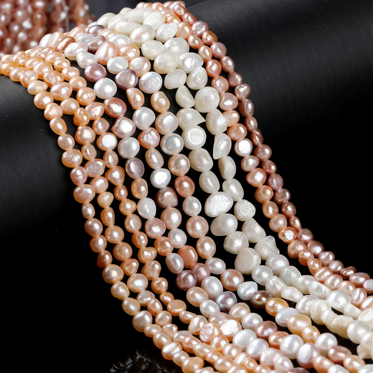 Exquisite High Luster Flat Rice Freshwater Pearl Beads