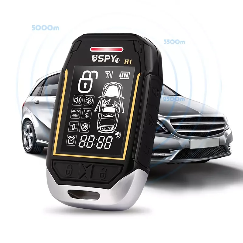 SPY 2-way Car Sound Alarm System Full Set Universal Anti-theft Lock Kit, Keyless Entry, Engine Starter, IGNITION CONTROL