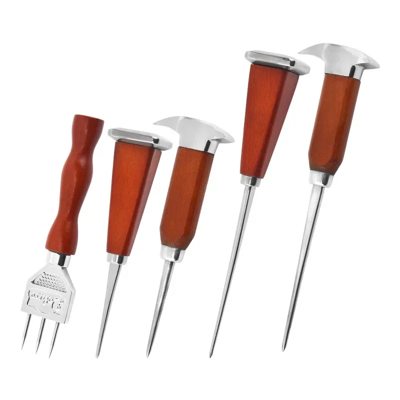 Ice Pick-Stainless Steel Ice Crusher with Wood Handle, Japanese Style Chipper Ideal for Bars and Home