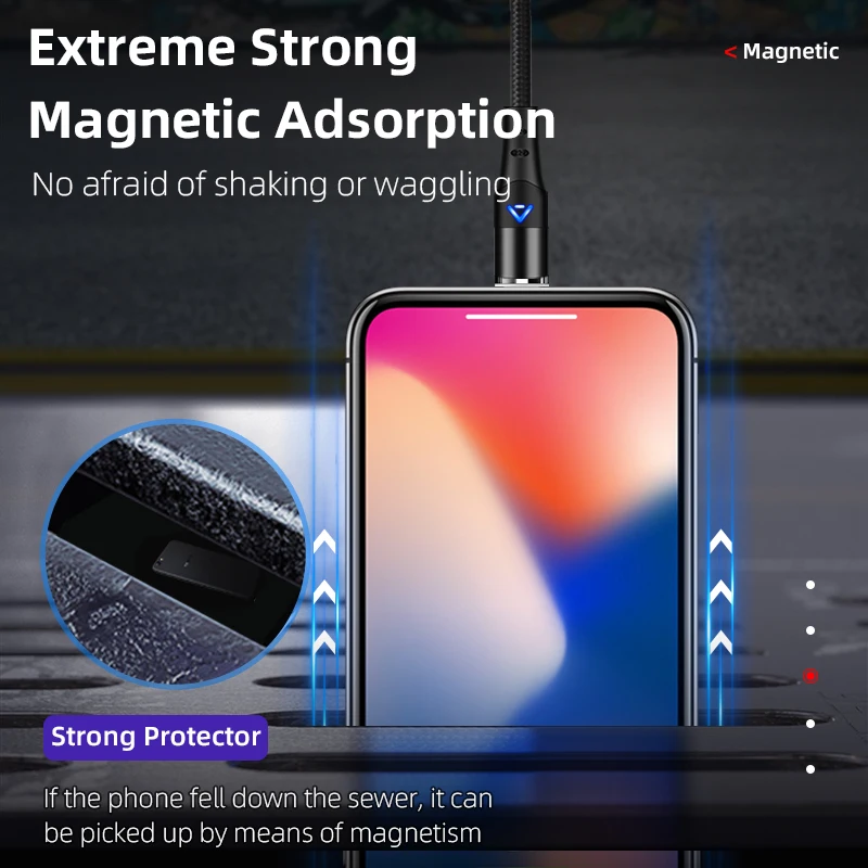 Magnetic Fast Charging 360° Rotating Cable - 5A