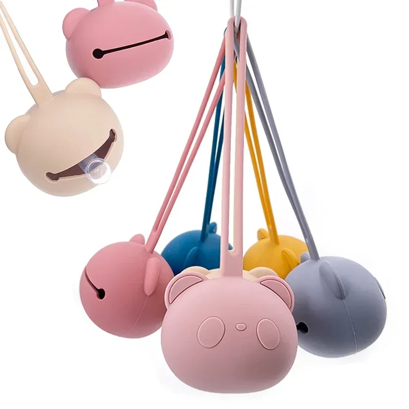 Food Grade Silicone Baby Soft Zipper Pacifier Box Baby Travel Portable Soother Container Box Nipple Case Nursing Accessorie pacifier holder plastic pacifier box