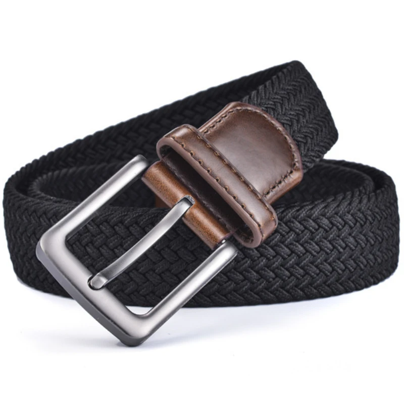 Men's and Women's Imported Rubber Elastic Woven Belt Tide Elastic Young People's Trousers Belt Men waist belt