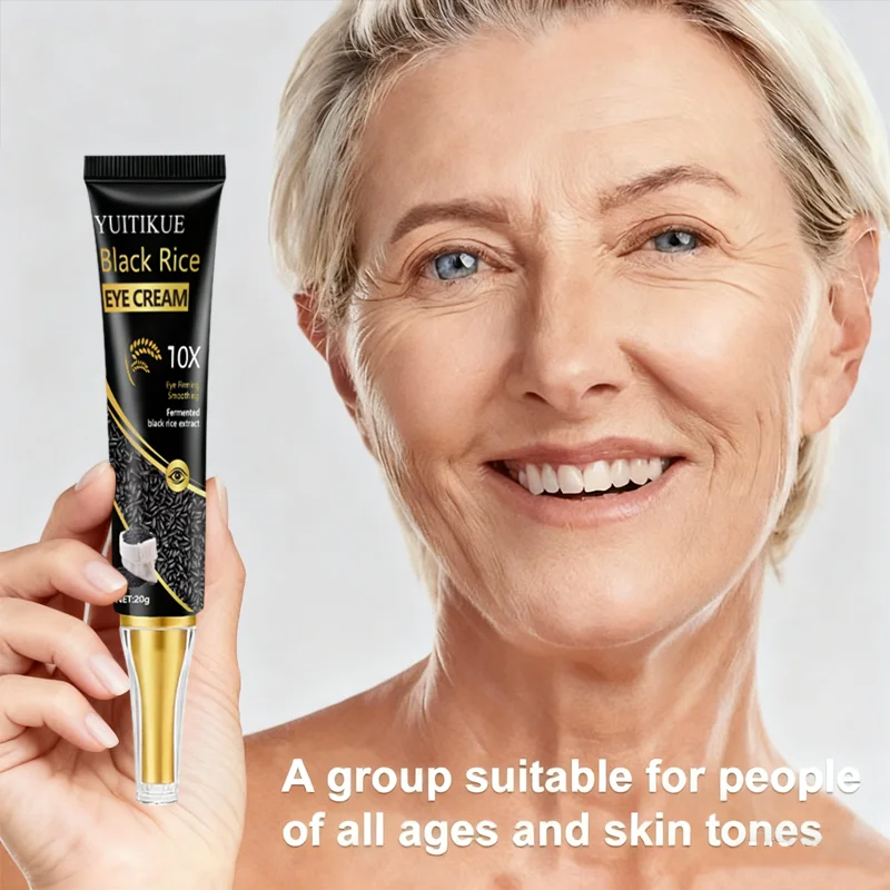 Black Rice Eye Cream 10x Tightening And Smoothing for Eye Skin Fermented Black Rice Extract for Beauty And Skincare