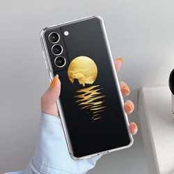 Abstract Mountain Sunrise Line Soft Clear Phone Case Cover - S22 Plus 5G (A1)