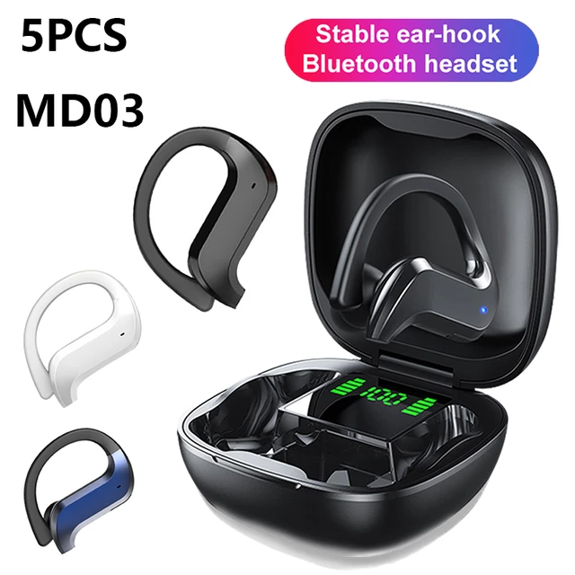 Auriculares Bluetooth TWS con Carcasa de Carga LED MD03