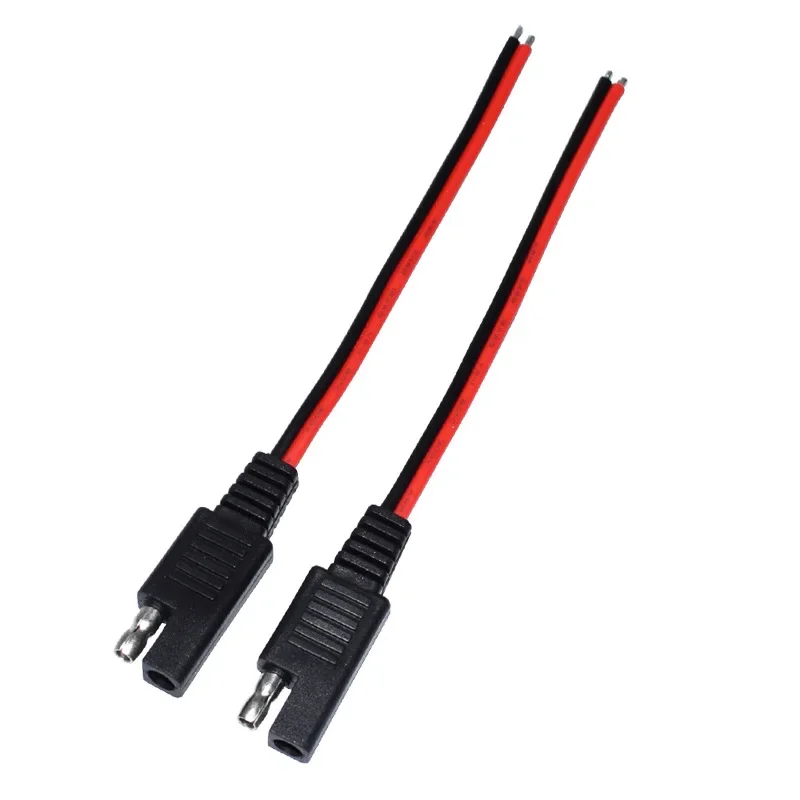 3PCS SAE Output Cable 18AWG 15CM 2 Pcs SAE Power Connector Extension Cables 2 Pin Quick Connector Disconnect Single Plug