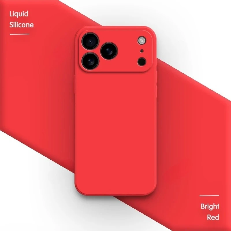 Premium Liquid Silicone Phone Case with Lens Protection - Soft and Durable Protective Cover