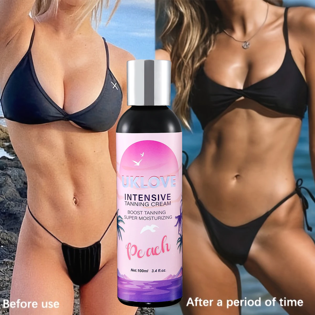 UKLOVE tanning cream watermelon fragrance boostintensive tanning super moisturizing