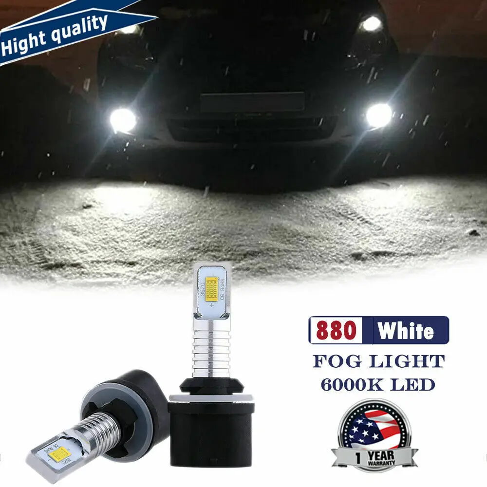 

1 Pair 880 70W Clear White LED Fog Light Bulbs Kit For Pontiac Firebird 1993-02