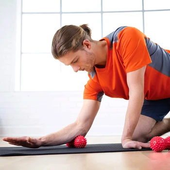 كرة الفول السوداني لتدليك القدم، كرة تدليك شائكة لعلاج نقطة الزناد، تدليك النقطة العميقة، التهاب اللفافة الأخمصية، تخفيف آلام الرقبة - Image 5