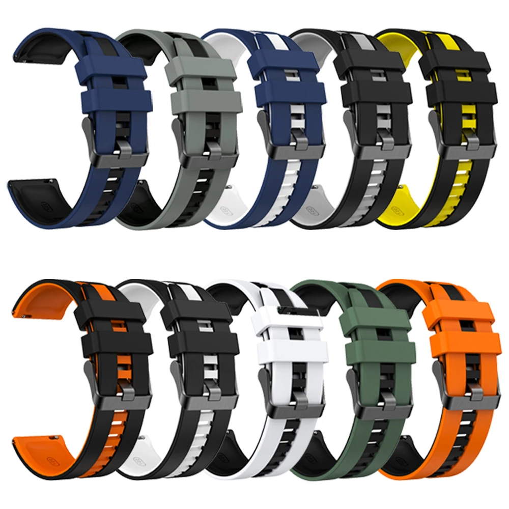 Enhanced Sports Rubber Watch Strap | 20-22mm | Versatile Fitness Band Replacement