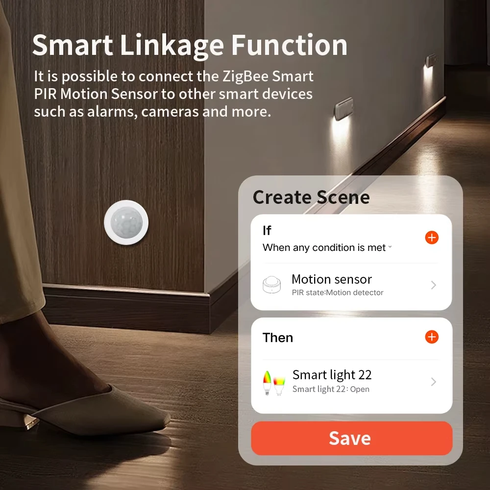 1-3PC Zigbee 3.0 PIR Motion Sensor Infrared Human Body Detector Tuya Smart Life App Security Alarm Device Alexa Google Assistant