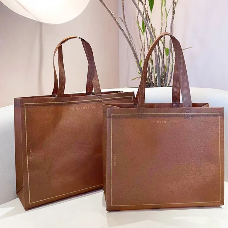 

Universal Foldable Non-woven Handbag Shopping Bag Solid Color Storage Bag Gift Bag Environmental Tote Bag Large Capacity