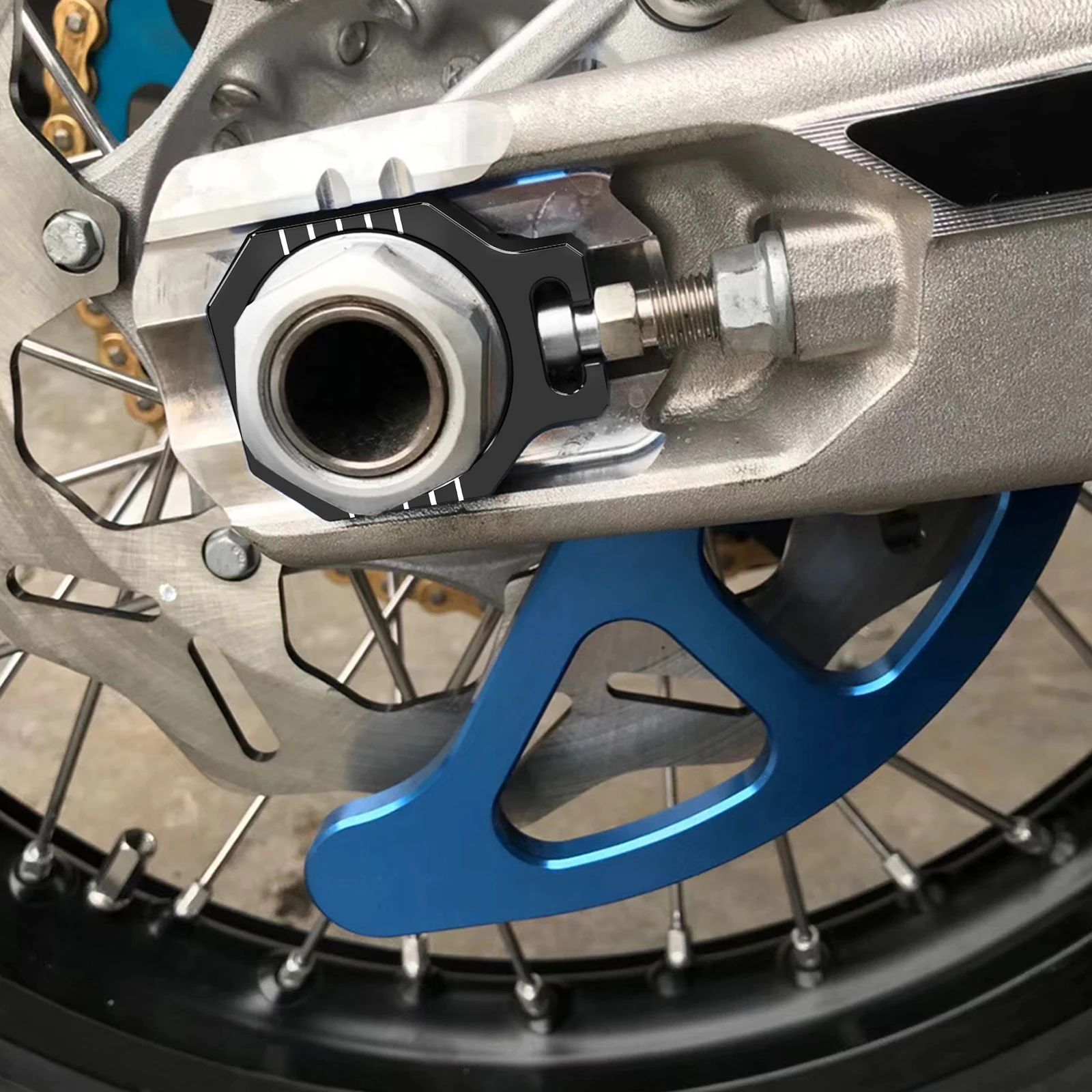 NICECNC Für 2024 KTM EXC 300 SX 125 SXF 450 EXCF 350 Husqvarna TE 300 TE 250 FE 450 GasGas EC 300 Hinterer Kettenspanner-Achsenblock – Detail 16