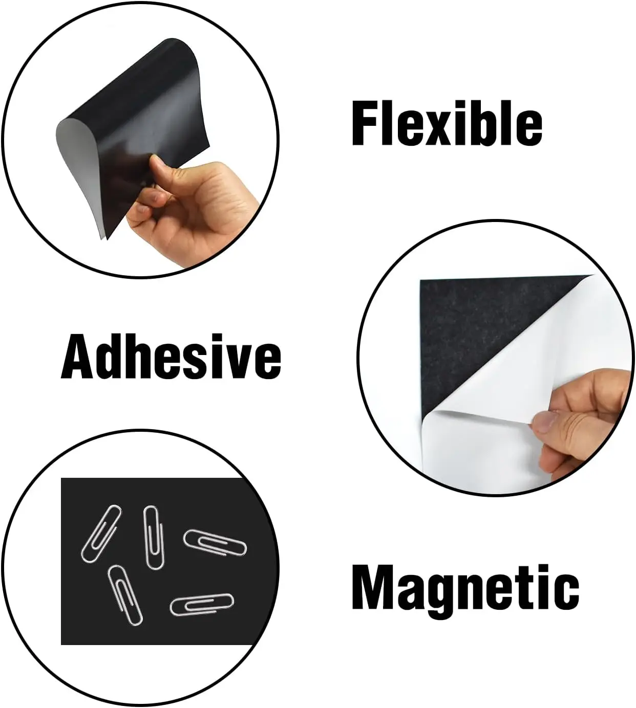 Adhesive Magnetic Sheets 4 x 6 Inch Photo Magnets Flexible Magnet Backing For Crafts Photos Pictures