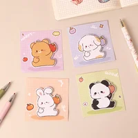 4Pcs/Set Kawaii Cartoon Animal Memo Pad Cute Panda Bear Dog Rabbit Sticky Note Student Office Stationery Self-Adhesive Notes 2