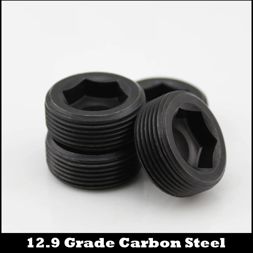 

M10 M12 M14 M16 M18 M20 M22 M24 To M33 PG1.5 12.9 Grade Carbon Steel Pipe Oil Line Plug Throat Tap Hex Hexagon Socket Set Screw