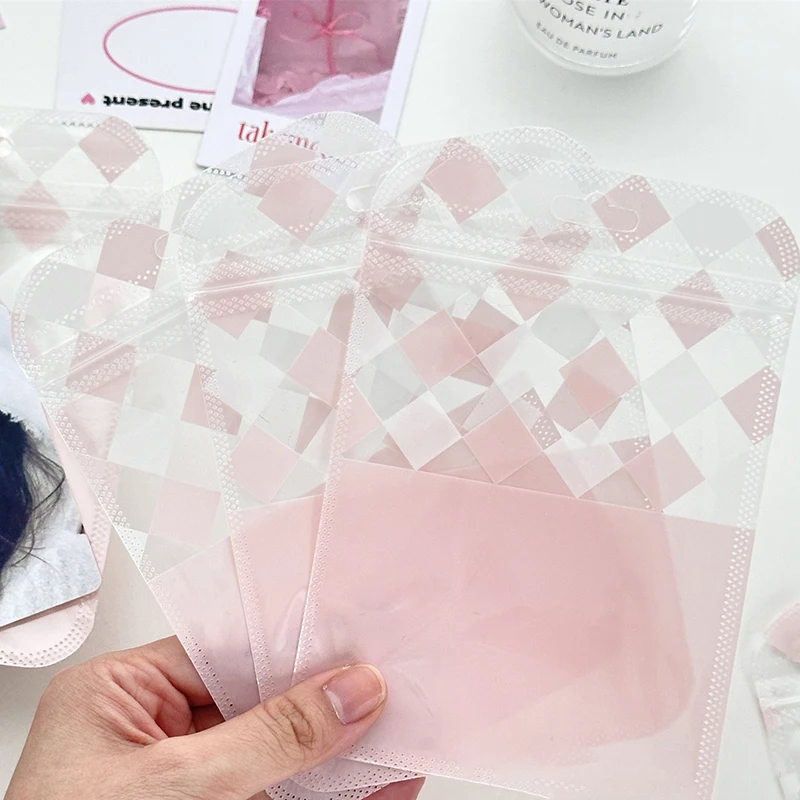 10PCS Self-adhesive Bag Square Card Hand Account Material Paper Packaging Bag Gift Candy Packaging