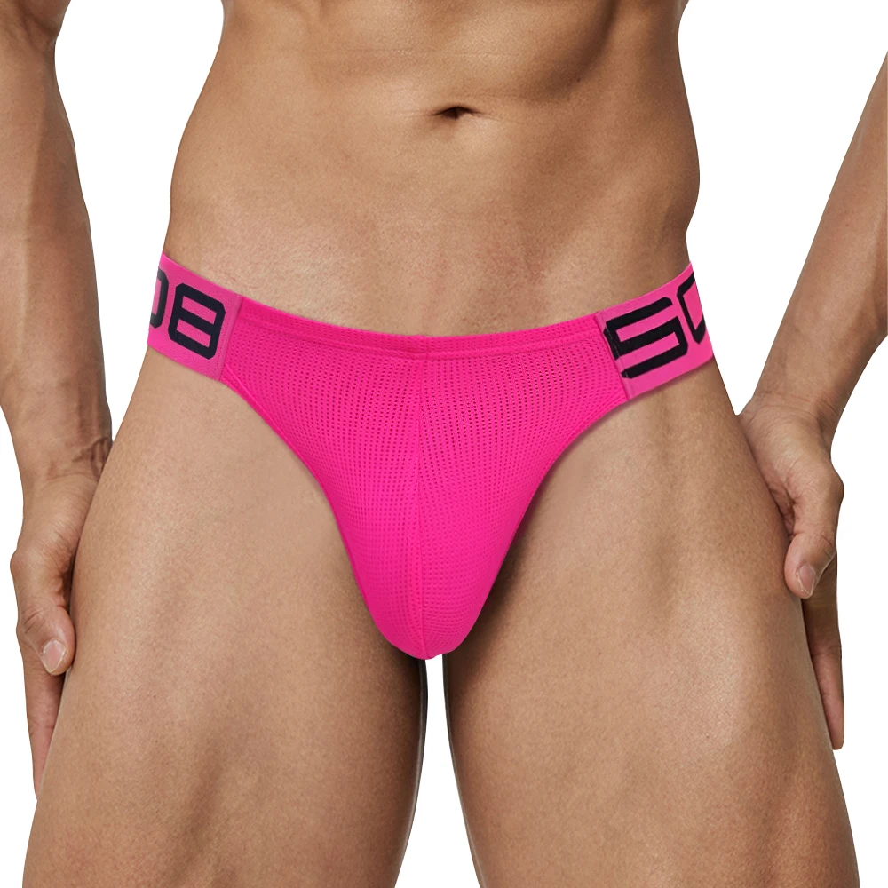 

Трусы-брифы мужские сетчатые с заниженной талией, пикантное нижнее белье, зеленые, с выпуклым U-образным вырезом, BS822