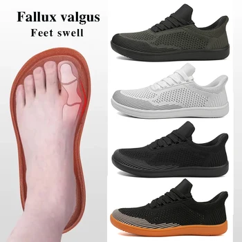 Scarpe da passeggio a punta larga in mesh traspirante Piedi a piedi nudi Gonfiore Fallux Valgo Scarpe da uomo deformate Calzature sportive casual da donna 1