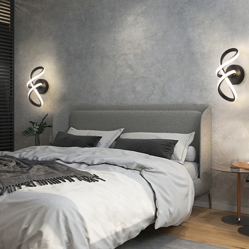 LED Wall Lamp Nordic Modern LED Wall Lamp Wall Decoration For Living Room Bedroom Bedside Lamp Minimalist Indoor Lighting Decoration
