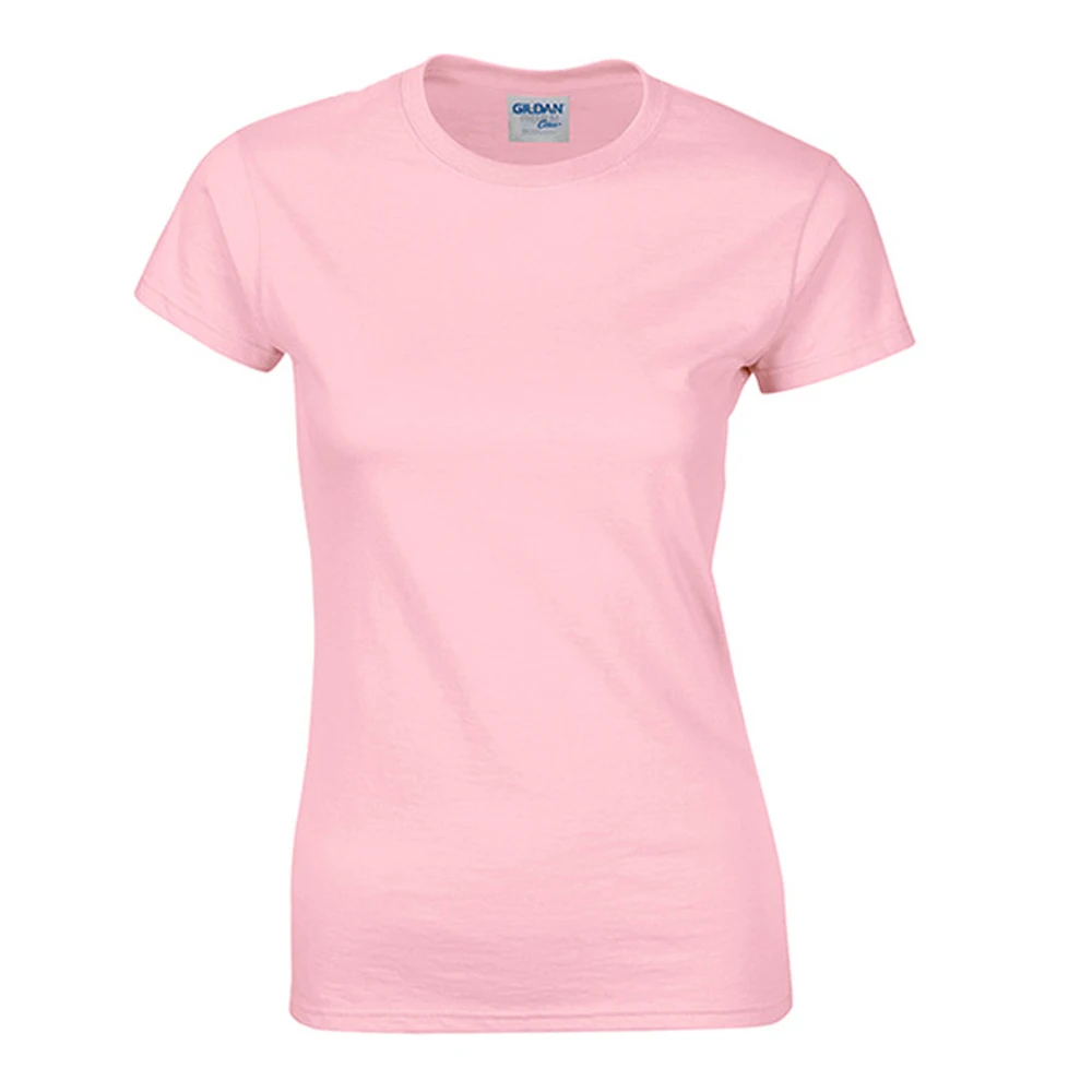 Women Summer O Neck Pure Color Cotton Shirt