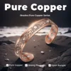 ARADOO Onyx Devil's Eye Pure Copper Bracelet Neodymium Magnet Open Cuff 3500 Gauss Magnetic Therapy Bangles 5