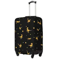 Dinosaur Gold Suitcase Cover Cute Animal Print Business Flight Strectch Luggage Accesories Protector 1