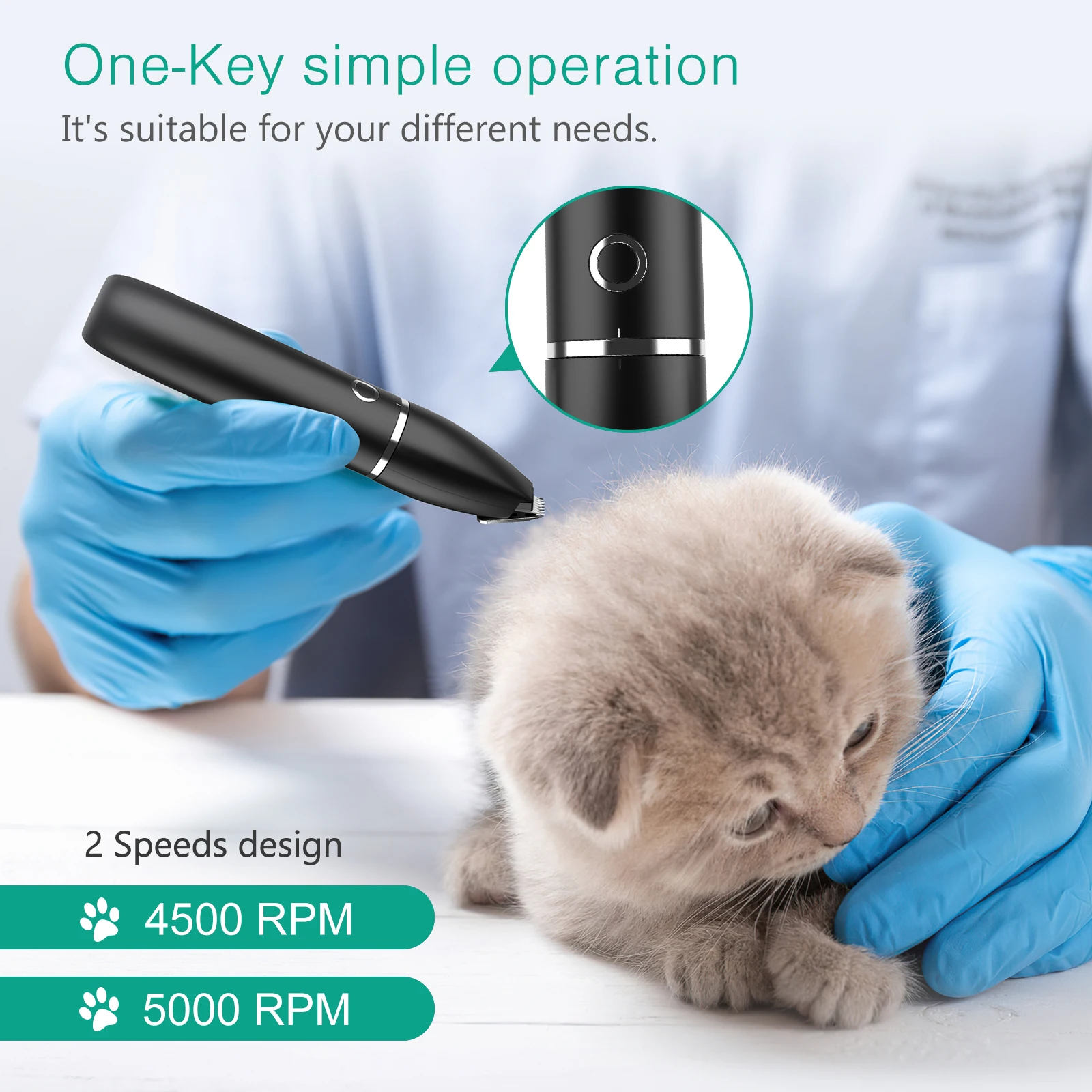 ORIA Silent Dog Clippers 2 IN 1 Electric Dog Trimmer Grooming Kit 2 Clipping Heads Rechargeable Hair Trimmer Cats P pet clipper dog hair trimmer pet hair trimmer dog clipper