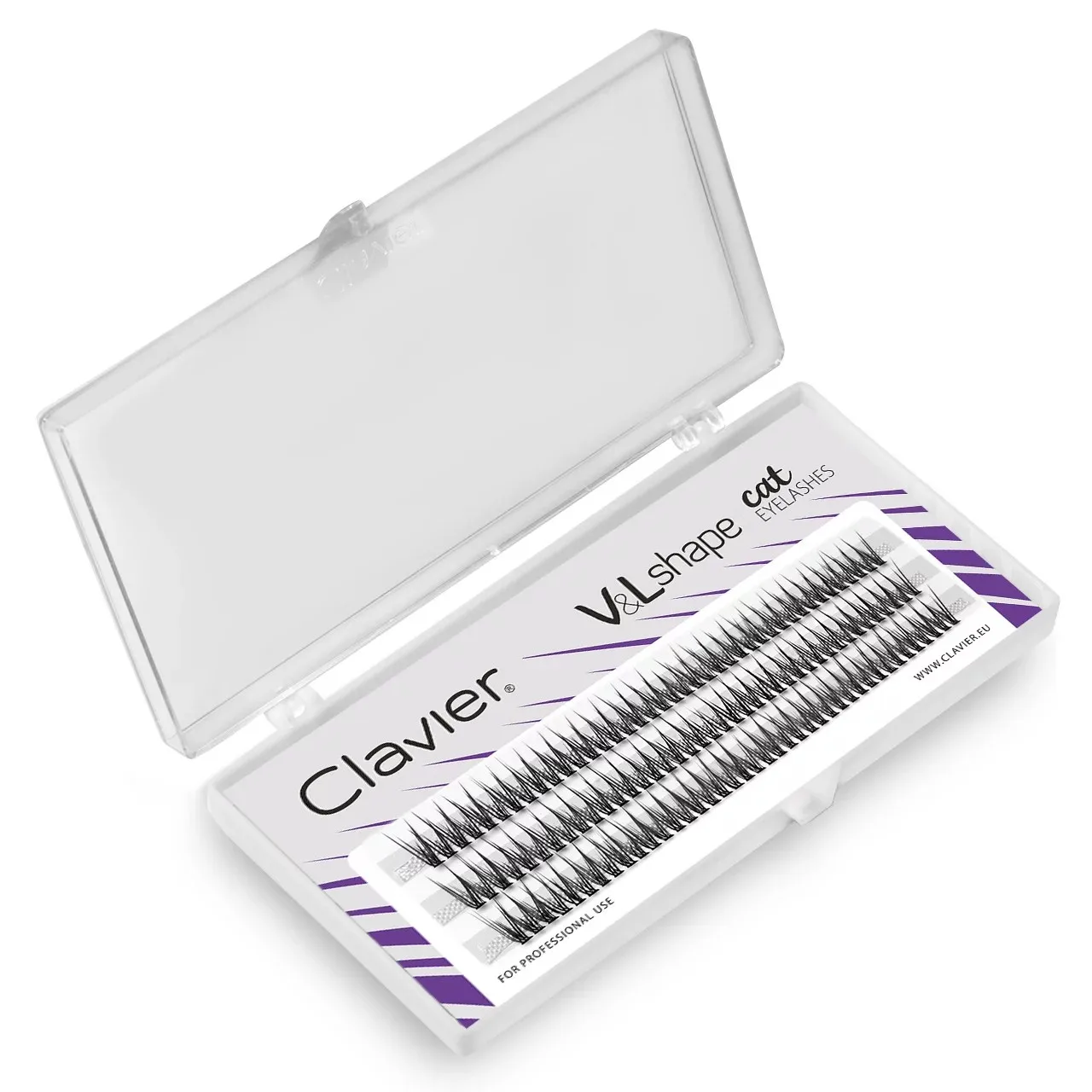 Clavier Wimpernbüschel V-Shape Fishtail – C-Curl, 14 Mm – Für Natürlichen 3D-Effekt á La Kardashian