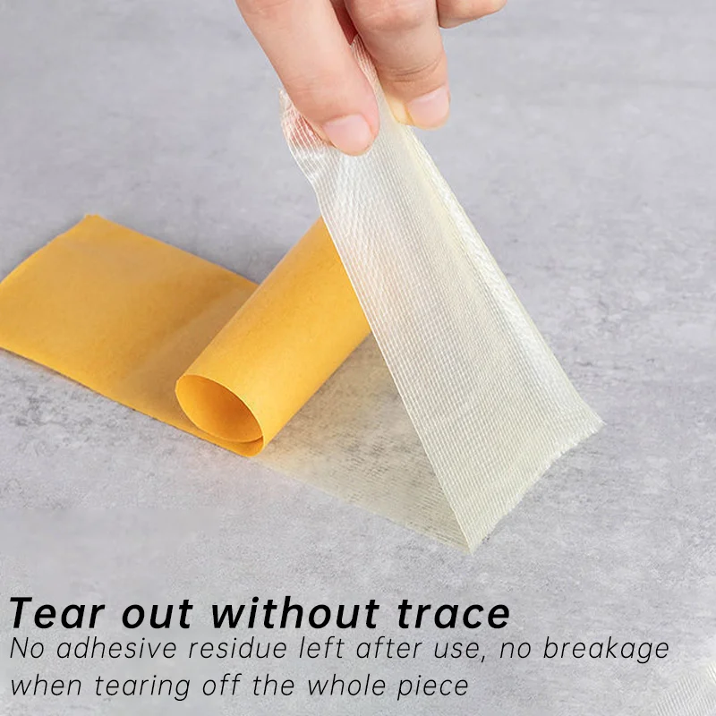 Premium Strong Double Sided Cloth Tape - No Residue, Waterproof, Translucent Mesh Design