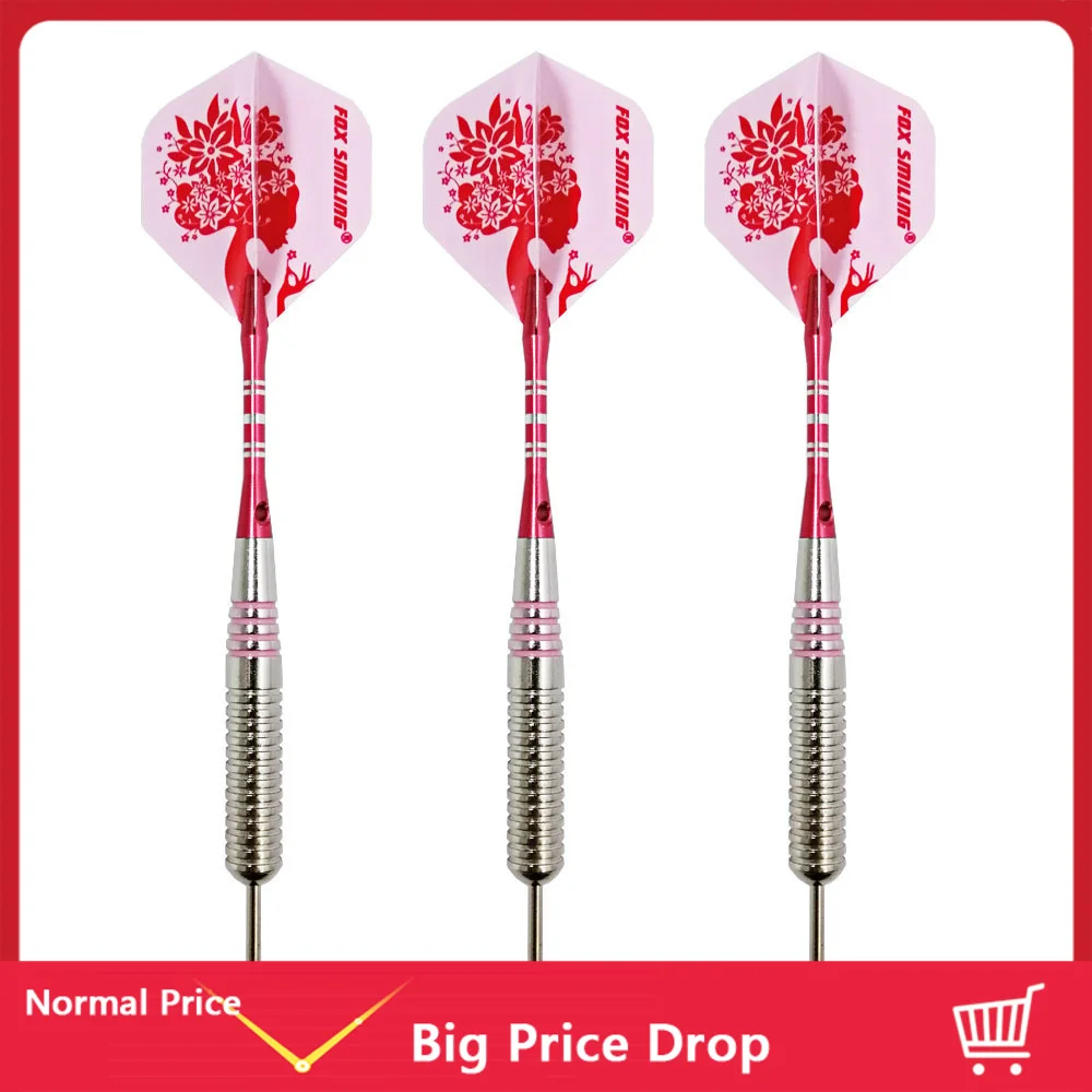 

Fox Smiling 3PCS 24g Steel Tip Darts With Aluminum Shaft Pink Color