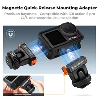 K&F CONCEPT Magnetic Cold Shoe Quick Mount for DJI Osmo Action 3/4/5 Pro Cameras & DSLR with 1/4" Screw Holder Tripod Adapter 4