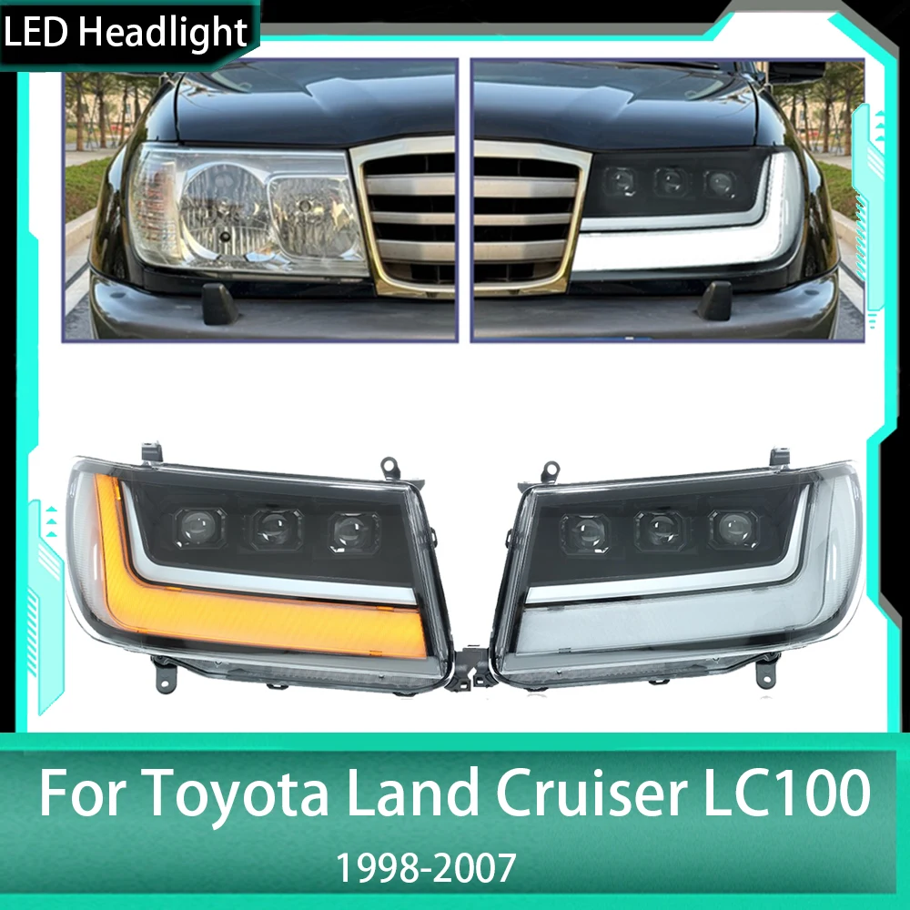 

Upgrade Full LED Dynamic Headlight Headlamp Assembly for Toyota Land Cruiser LC100 1998-2007 Head Lamp Head Light Plug and Play
