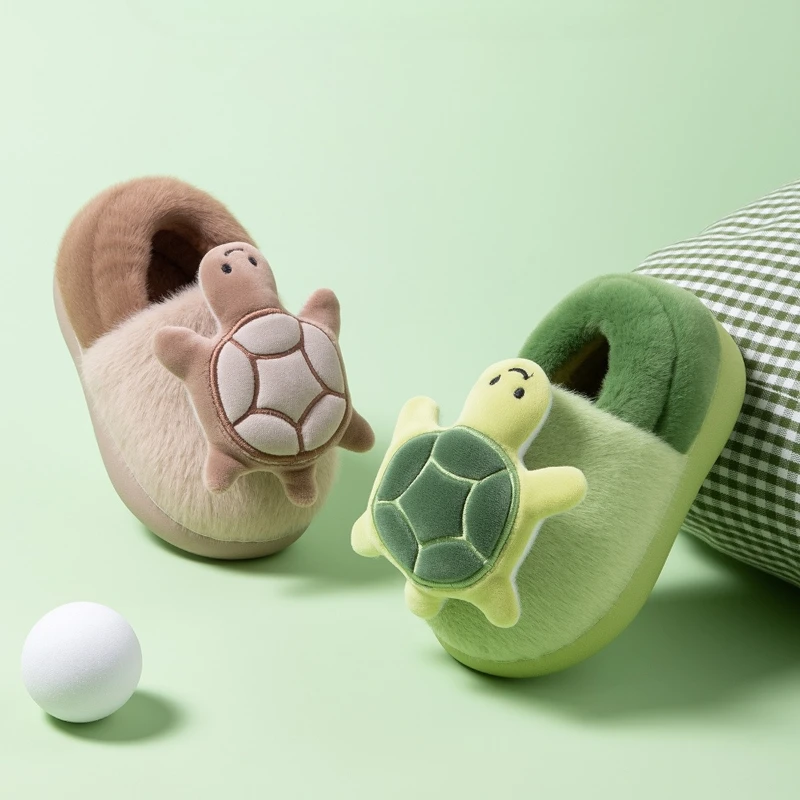 Warm Furry Kids Slippers for Girls Winter