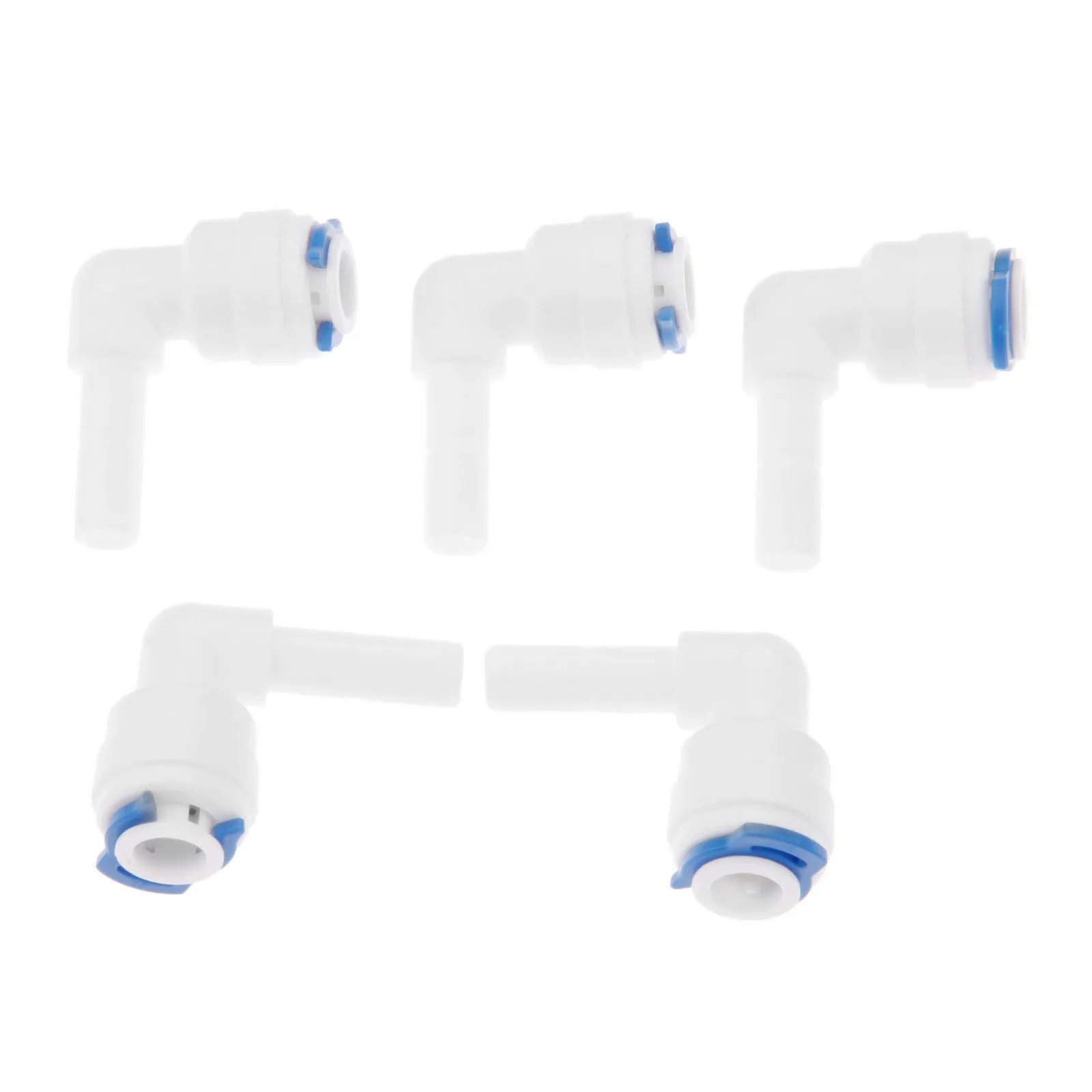 5 Pcs Ro Water Plastic Pipe Fitting Elbow 1/4" Hose Connection To 1/4" Pipe Reverse Osmosis
