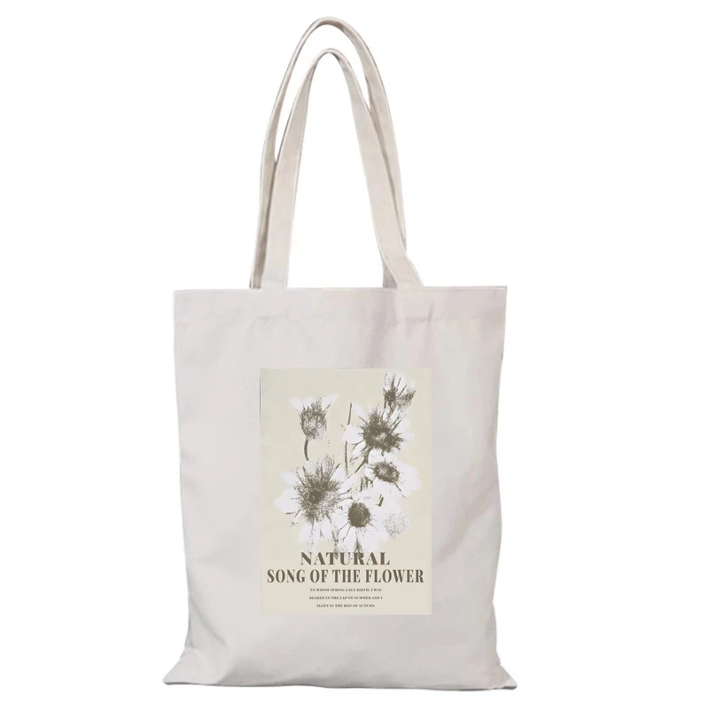 Canvas-Tasche, modische Stofftaschen, Blumen, Damen-Umhängetasche, Handtaschen, Tote, Eco-Shopper, Einkaufen, Frau, Strand-Handtasche, Dame, das neue – Detail 8
