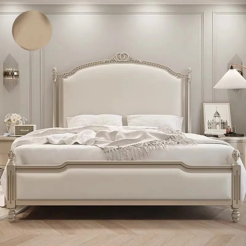 Glamour Letto Matrimoniale Bianco In Legno Piattaforma Di Lusso Europea Di Lusso Con Struttura A Due Letti In Legno Letto Matrimoniale Mobili