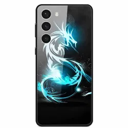Premium Tempered Glass Case with Space - Themed Design and Enhanced Bumpers - S23 5G (Clear)