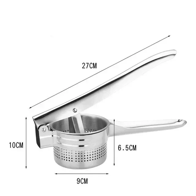 Stainless Steel Potato Ricer Masher Press, Fruit Vegetable Squeezer Juicer, Multi-Purpose Puree Crushing Maker Kitchen Tool